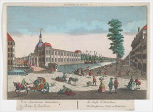 View of the Stock Exchange in Rotterdam, 1742-1801. Creator: Anon.