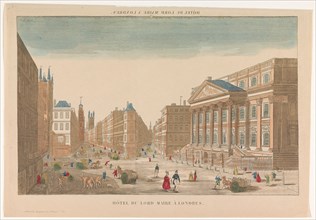 View of the Mansion House in London, 1700-1799. Creator: Unknown.