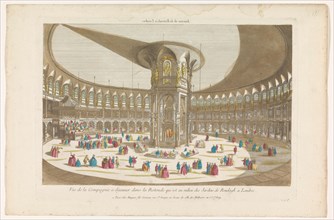 View of the interior of the Rotunda in London's Ranelagh Gardens with a group..., 1735-1805. Creator: Unknown.