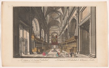View of the choir of Saint Paul's Cathedral in London, in or after 1752-1766. Creator: Thomas Bowles.