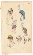 Magazine of Female Fashions of London and Paris, No. 15: London Head Dresses, May, 1799, 1799. Creator: Unknown.
