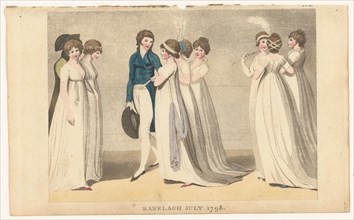 Magazine of Female Fashions of London and Paris: Ranelagh July 1798, 1798. Creator: Unknown.