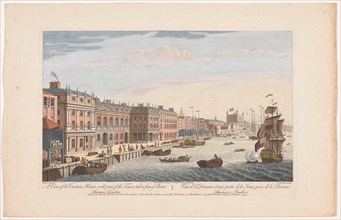 View of the Custom House on the River Thames in London, 1753. Creator: Thomas Bowles.