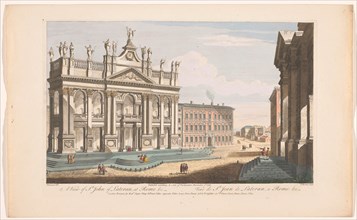 View of the Church of Saint John Lateran in Rome, 1750. Creator: Thomas Bowles.