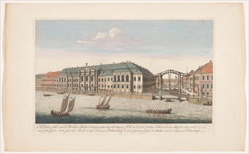 View of the Winter Palace and the canal between the rivers Mojka and Neva in Saint Pete..., 1745-94. Creator: Unknown.