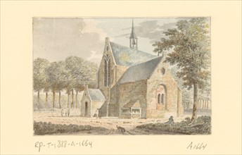 View of the church in Arkel, c.1733-c.1740. Creator: Cornelis Pronk.