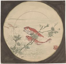 Design for a plate with red fish, c.1875-c.1890. Creator: Gustave Fraipont.