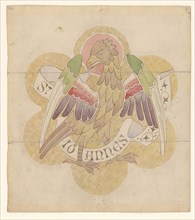 Design for embroidery: eagle, symbol of St John the Evangelist, c.1850-c.1875. Creator: Hardman & Co..