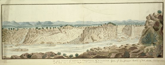 View of the Augrabies Falls on the Orange River, 1778-1779. Creator: Robert Jacob Gordon.