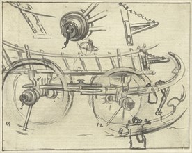 Parts of the construction of a farm wagon, 1770-1825. Creator: Simon Andreas Krausz.