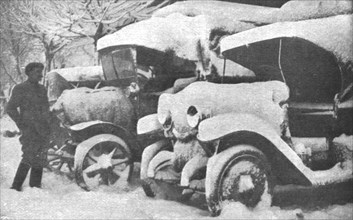 'Au Volant; Camions sous la neige', 1916. Creator: Unknown.