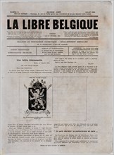 'La Propagande Patriotique en Balgique Envahie; fac-simile de la premiere page d'un numero..., 1916. Creator: Unknown.
