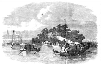 The Dutch Folly Fort, Canton River - from a painting by a Chinese artist, 1857. Creator: Unknown.