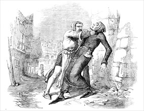 The Caorsin seizing Master Walter by the Throat, 1857. Creator: Unknown.
