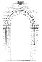 Ancient Arch in St. Benedict's Church, Cambridge, 1857. Creator: Unknown.
