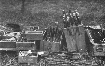 ''Materiel Allemand pris au sud de la Somme; Granades a fusilet caisses d'engins varies', 1916. Creator: Unknown.
