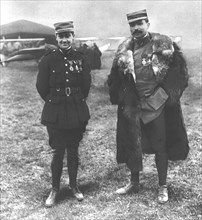 ''Combat Aerien; Guynemer, sergent, photographie avec le capitaine Brocard..., 1916. Creator: Unknown.