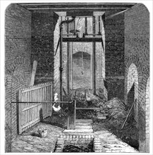 The Lund Hill Colliery Explosion: Mouth of the Downcast Shaft, 1857. Creator: Unknown.