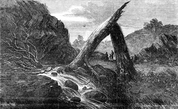 Sketches in Southern Australia - River Fall in the interior, 1857. Creator: Unknown.