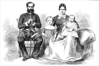 Colonel Inglis, the Commandant at Lucknow, and Mrs. Inglis and family, 1857. Creator: Unknown.