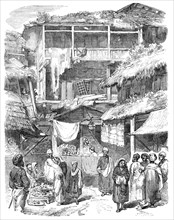 Street in Sirinagur, Cashmere, from a drawing by Mr. W. Carpenter, Jun., 1857. Creator: Unknown.