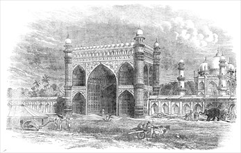 Entrance Gateway to the Taje Mahal, near Agra, 1857. Creator: Unknown.