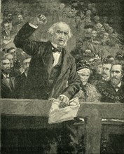 'The Armenian Atrocities: Mr. Gladstone Denouncing The Sultan at the Meeting in Liverpool', c1900. Creator: Unknown.
