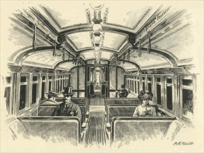 'In the "Twopenny Tube" -  The Central London Railway', c1900. Creator: A.E. Huitt.