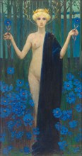Blue Flower Loneliness, 1892-1893. Creator: Lechter, Melchior (1865-1937).