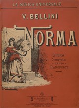 Cover of the vocal score of opera Norma by Vincenzo Bellini, 1890s. Creator: Anonymous.