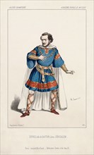 Gilbert Duprez (1806-1896) as Gaston in the Opera Jerusalem by Giuseppe Verdi at the..., 1847. Creator: Lacauchie, Alexandre (1814-1886).