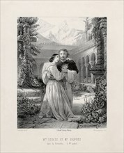 Gilbert Duprez und Rosine Stoltz as Fernand and Léonor in the Opera La favorite by Gaetano..., c.184 Creator: Desmaisons, Émile (1812-1880).