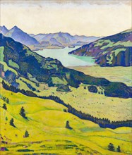 Lake Thun, seen from Breitlauenen, 1906. Creator: Hodler, Ferdinand (1853-1918).