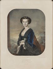 Portrait of Elisabeth of Bavaria (1837-1898), ca 1854. Creator: Dauthage, Adolf (1825-1883).