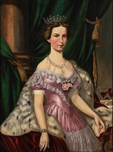 Portrait of Elisabeth of Bavaria (1837-1898), as Bride, ca 1854. Creator: Anonymous.