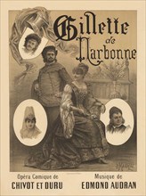 Poster for the Opera Gillette de Narbonne by Edmond Audran, 1882. Creator: Maurou, Paul (1848-1931).