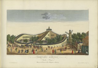 Promenades aériennes, jardin Baujon, honoré de la présence de Sa Majesté le 3 août 1817, 1817-1818. Creator: Courvoisier-Voisin, Henri (1757-1830).