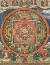 Thangka of Amoghapasa, 18th century. Creator: Tibetan culture.