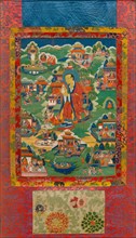 Thangka of Arhat Abheda, 19th century. Creator: Tibetan culture.