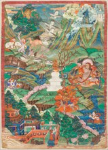 Thangka of Mahasiddha Virupa, 19th century. Creator: Tibetan culture.