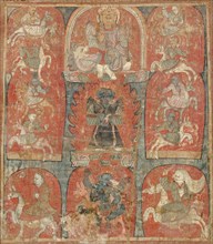Thangka of Panjaranatha Mahakala (Gur Gonpo), 13th century. Creator: Tibetan culture.