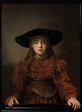 The Girl in a Picture Frame (The Jewish Bride), 1641. Creator: Rembrandt van Rhijn (1606-1669).