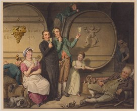 The Wine Tasting. Scenes of life during the Biedermeier period. Creator: Opiz, Georg Emanuel (1775-1841).