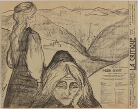 Theatre Programme: "Peer Gynt" by H. Ibsen, 1896. Creator: Munch, Edvard (1863-1944).