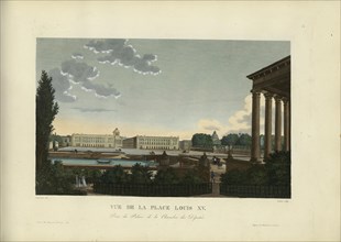 Vue de la place Louis XV, prise du palais de la Chambre des Députés, 1817-1824. Creator: Courvoisier-Voisin, Henri (1757-1830).