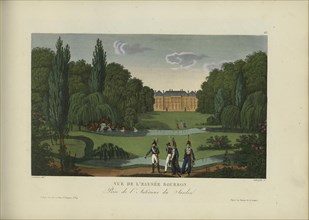 Vue de l'Elysée Bourbon, prise de l'intérieur du jardin , 1817-1824. Creator: Courvoisier-Voisin, Henri (1757-1830).