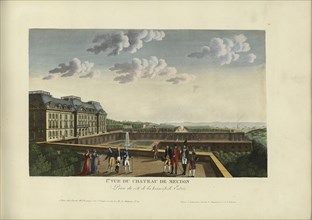 Vue du château de Meudon, prise du côté de la principale entrée, 1817-1824. Creator: Courvoisier-Voisin, Henri (1757-1830).