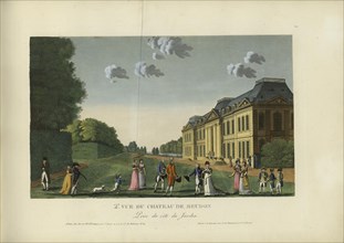 Vue du château de Meudon, prise du côté du jardin, 1817-1824. Creator: Courvoisier-Voisin, Henri (1757-1830).