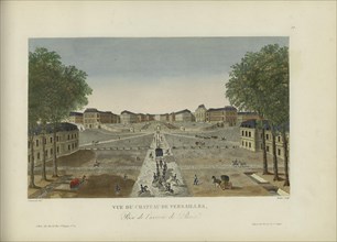Vue du château de Versailles, prise de l'avenue de Paris, 1817-1824. Creator: Courvoisier-Voisin, Henri (1757-1830).