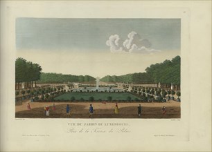 Vue du jardin du Luxembourg, prise de la terrasse du Palais, 1817-1824. Creator: Courvoisier-Voisin, Henri (1757-1830).